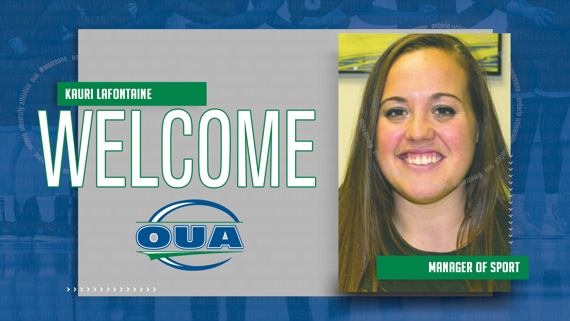 OUA announces Kauri LaFontaine as new Manager of Sport