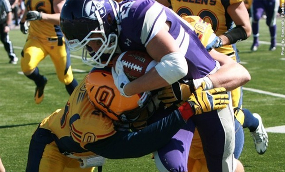 MUSTANGS TAKE DOWN QUEEN'S IN FRONT OF HOMECOMING CROWD