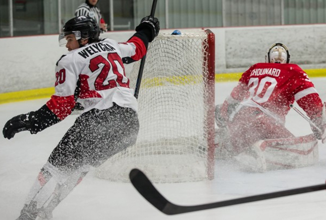 First line flies, Dupuis denies as Ravens take Game 1 on road against McGill
