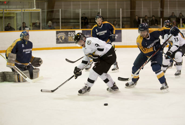 Rams take game one with 4-2 upset win over Warriors