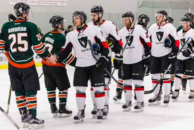 Ravens doubled up 6-3 by Patriotes in series-ending loss